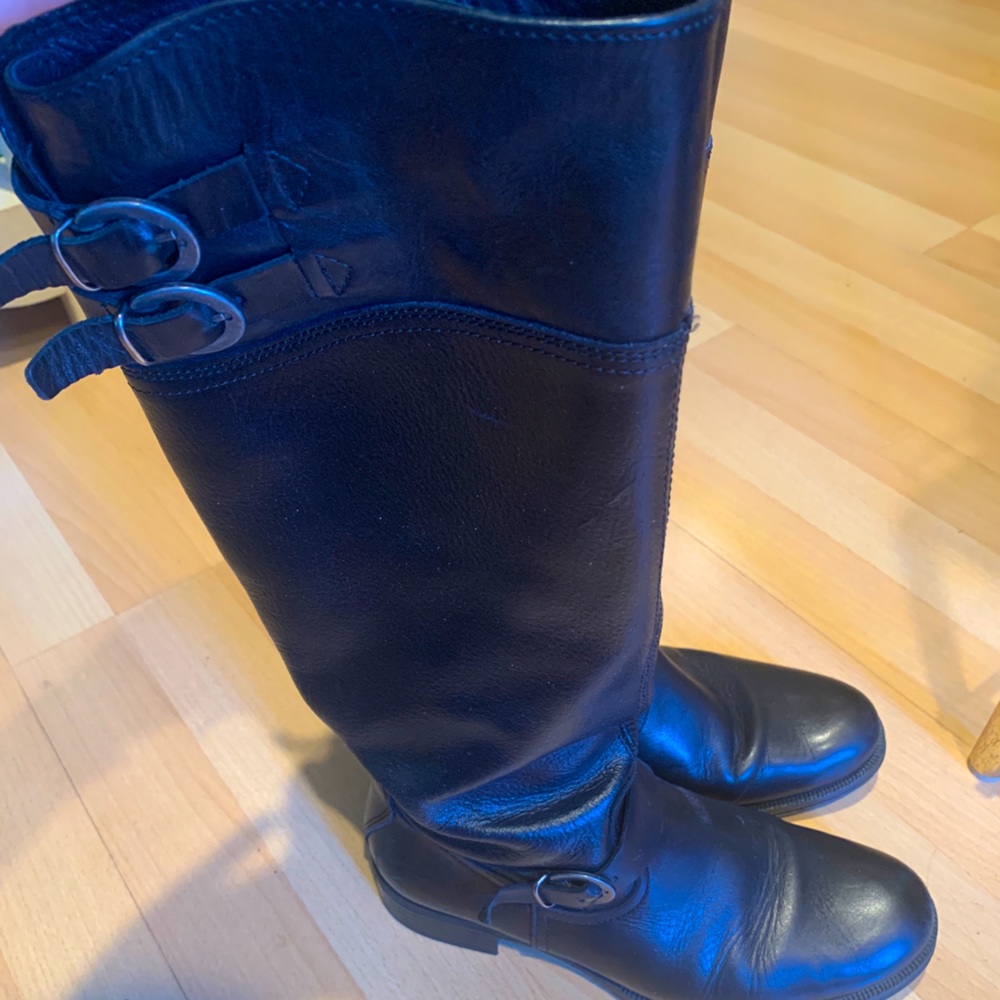 Aldo size 37 (US 7) black leather riding boots